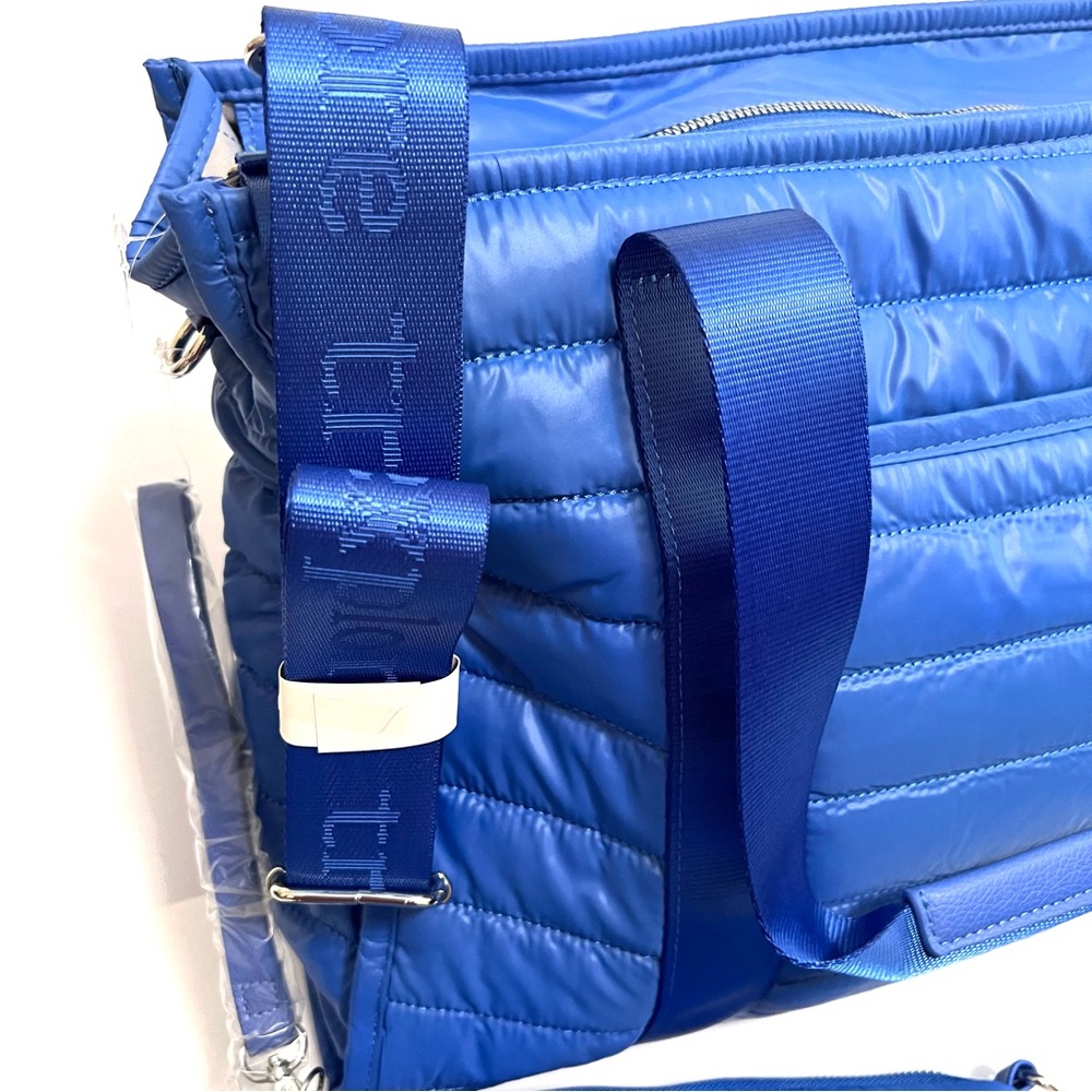 Samantha Brown Blue Quilted Tote and Pouch Set - Picture 2 of 9
